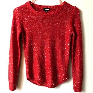 Vintage Jordache red sparkly sweater